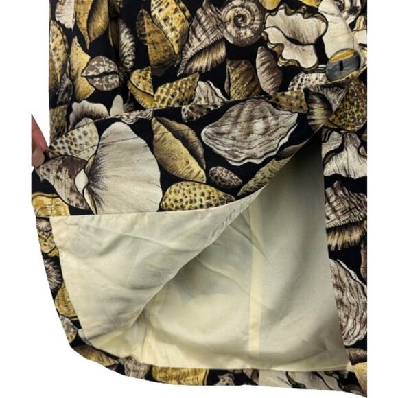 Sunny Leigh Vintage Silk Sea Shells Print Pockets Button Front Blazer Size Small - Picture 7 of 10